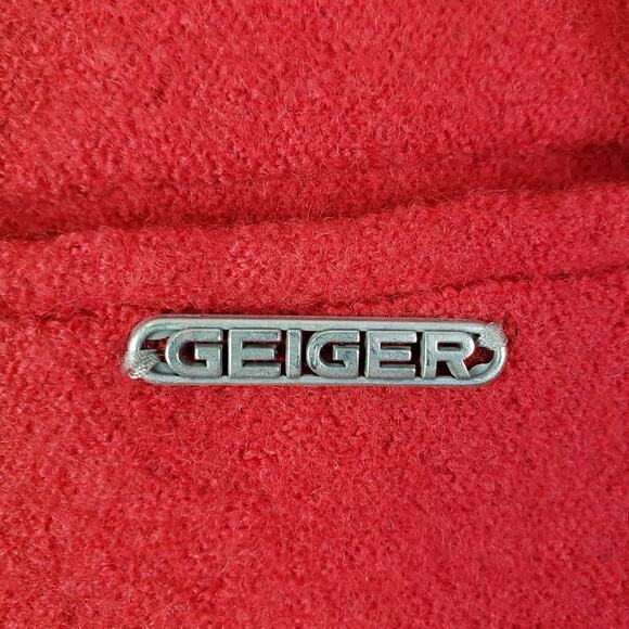 Geiger Austria Sweater Wool Coat 36 US M Orange Fall Long Sweater Jacket - Picture 5 of 16